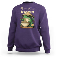 Frog Eating Ramen Sweatshirt Funny Japanese Food Lover Anime - Wonder Print Shop