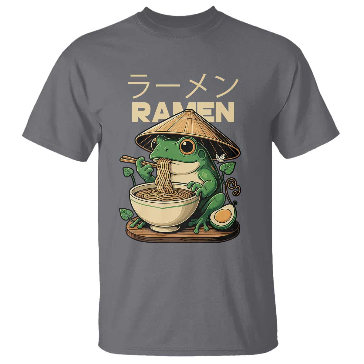 Frog Eating Ramen T Shirt Funny Japanese Food Lover Anime - Wonder Print Shop