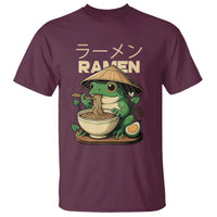 Frog Eating Ramen T Shirt Funny Japanese Food Lover Anime - Wonder Print Shop