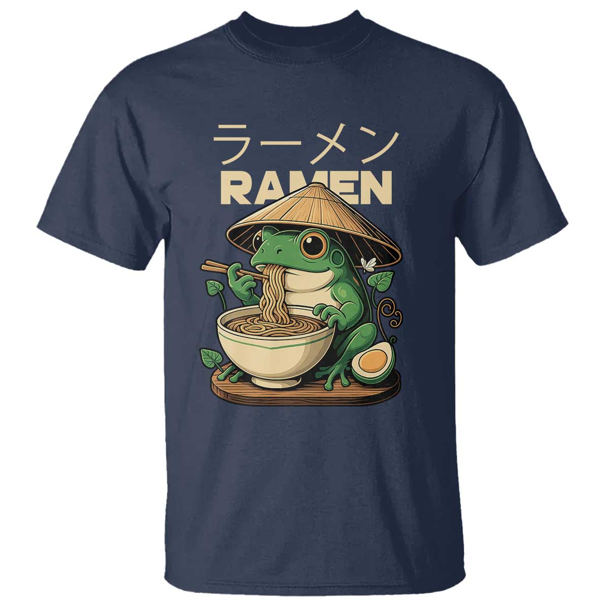 Frog Eating Ramen T Shirt Funny Japanese Food Lover Anime - Wonder Print Shop