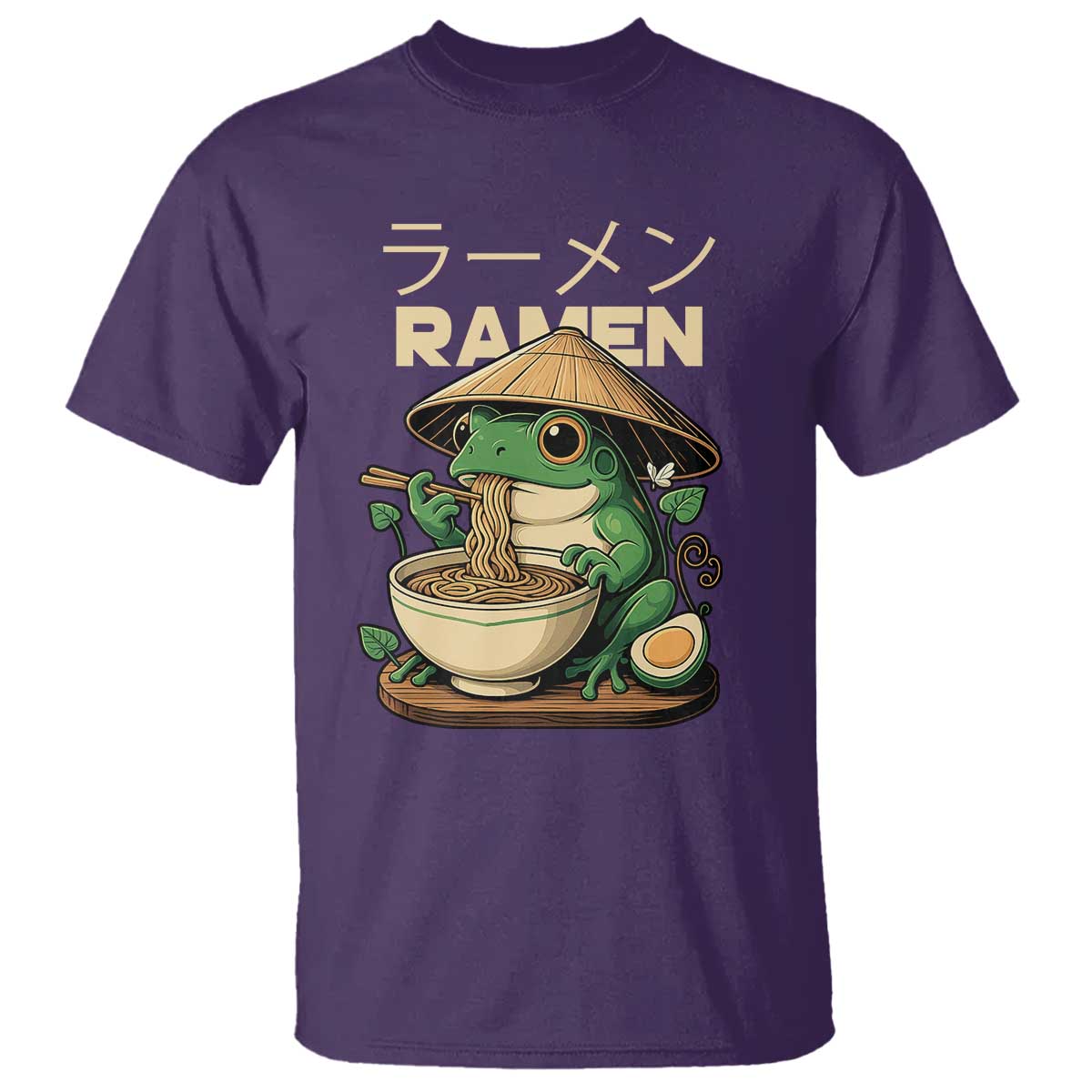 Frog Eating Ramen T Shirt Funny Japanese Food Lover Anime - Wonder Print Shop