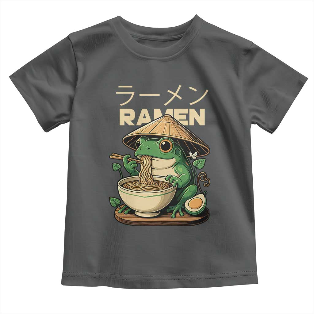 Frog Eating Ramen Toddler T Shirt Funny Japanese Food Lover Anime - Wonder Print Shop
