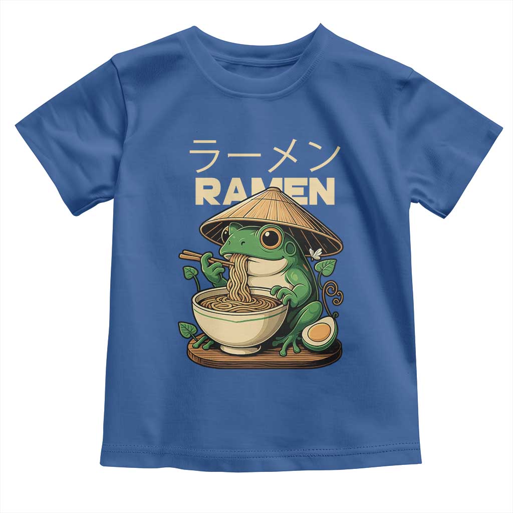 Frog Eating Ramen Toddler T Shirt Funny Japanese Food Lover Anime - Wonder Print Shop