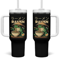 Frog Eating Ramen Tumbler With Handle Funny Japanese Food Lover Anime