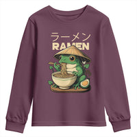 Frog Eating Ramen Youth Sweatshirt Funny Japanese Food Lover Anime - Wonder Print Shop