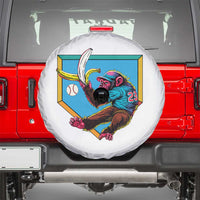 Funny Monkey Playing Baseball With Banana Spare Tire Cover Sport Humor Gift - Wonder Print Shop