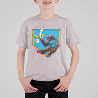 Funny Monkey Playing Baseball With Banana T Shirt For Kid Sport Humor Gift - Wonder Print Shop