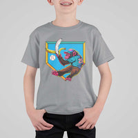 Funny Monkey Playing Baseball With Banana T Shirt For Kid Sport Humor Gift - Wonder Print Shop