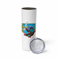 Funny Monkey Playing Baseball With Banana Skinny Tumbler Sport Humor Gift