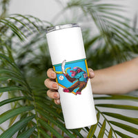 Funny Monkey Playing Baseball With Banana Skinny Tumbler Sport Humor Gift