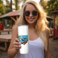 Funny Monkey Playing Baseball With Banana Skinny Tumbler Sport Humor Gift