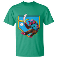Funny Monkey Playing Baseball With Banana T Shirt Sport Humor Gift - Wonder Print Shop