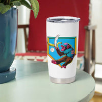 Funny Monkey Playing Baseball With Banana Tumbler Cup Sport Humor Gift