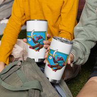 Funny Monkey Playing Baseball With Banana Tumbler Cup Sport Humor Gift