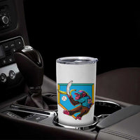 Funny Monkey Playing Baseball With Banana Tumbler Cup Sport Humor Gift