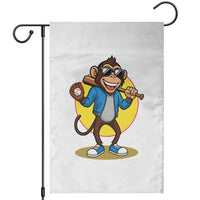 Funny Baseball Garden Flag Monkey Playing Baseball Sport Humor Gift - Wonder Print Shop