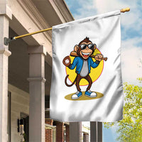 Funny Baseball Garden Flag Monkey Playing Baseball Sport Humor Gift - Wonder Print Shop
