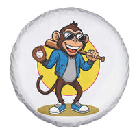 Funny Baseball Spare Tire Cover Monkey Playing Baseball Sport Humor Gift - Wonder Print Shop