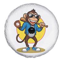 Funny Baseball Spare Tire Cover Monkey Playing Baseball Sport Humor Gift - Wonder Print Shop