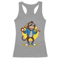 Funny Baseball Racerback Tank Top Monkey Playing Baseball Sport Humor Gift - Wonder Print Shop