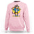 Funny Baseball Sweatshirt Monkey Playing Baseball Sport Humor Gift - Wonder Print Shop