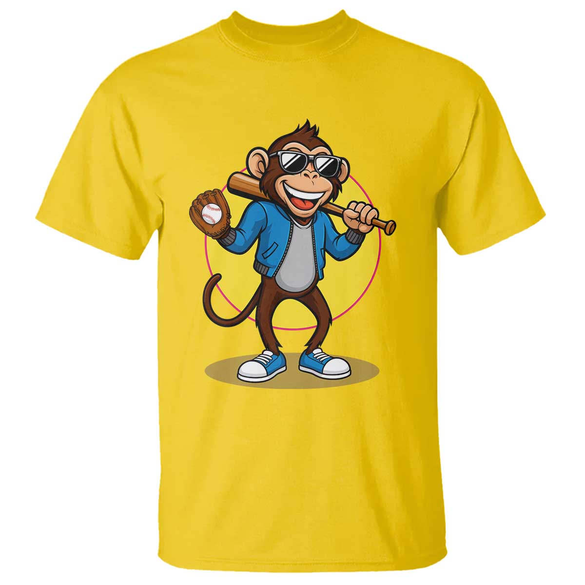 Funny Baseball T Shirt Monkey Playing Baseball Sport Humor Gift - Wonder Print Shop