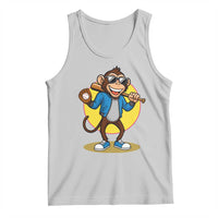 Funny Baseball Tank Top Monkey Playing Baseball Sport Humor Gift - Wonder Print Shop
