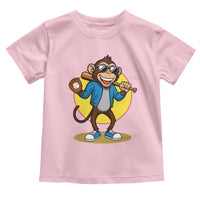 Funny Baseball Toddler T Shirt Monkey Playing Baseball Sport Humor Gift - Wonder Print Shop