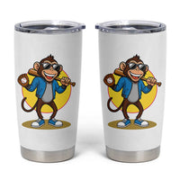 Funny Baseball Tumbler Cup Monkey Playing Baseball Sport Humor Gift
