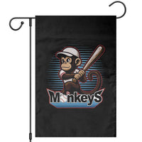Funny Chimpanzee Swinging Bat Baseball Garden Flag Sport Humor Gift - Wonder Print Shop