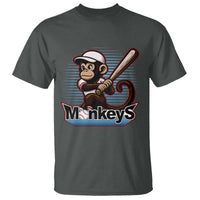 Funny Chimpanzee Swinging Bat Baseball T Shirt Sport Humor Gift - Wonder Print Shop