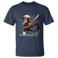 Funny Chimpanzee Swinging Bat Baseball T Shirt Sport Humor Gift - Wonder Print Shop