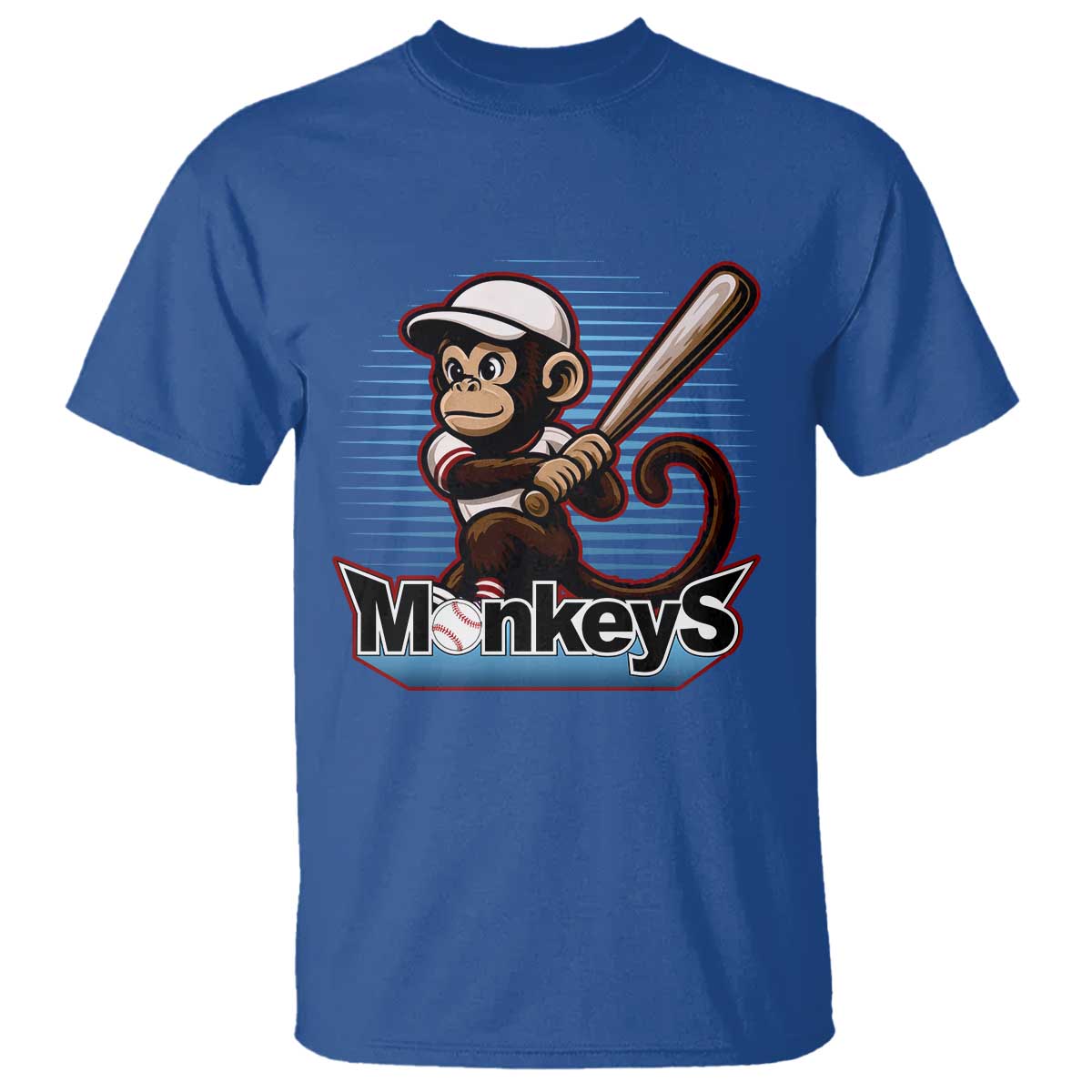 Funny Chimpanzee Swinging Bat Baseball T Shirt Sport Humor Gift - Wonder Print Shop