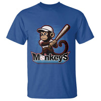 Funny Chimpanzee Swinging Bat Baseball T Shirt Sport Humor Gift - Wonder Print Shop