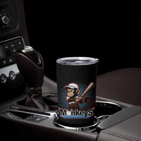 Funny Chimpanzee Swinging Bat Baseball Tumbler Cup Sport Humor Gift
