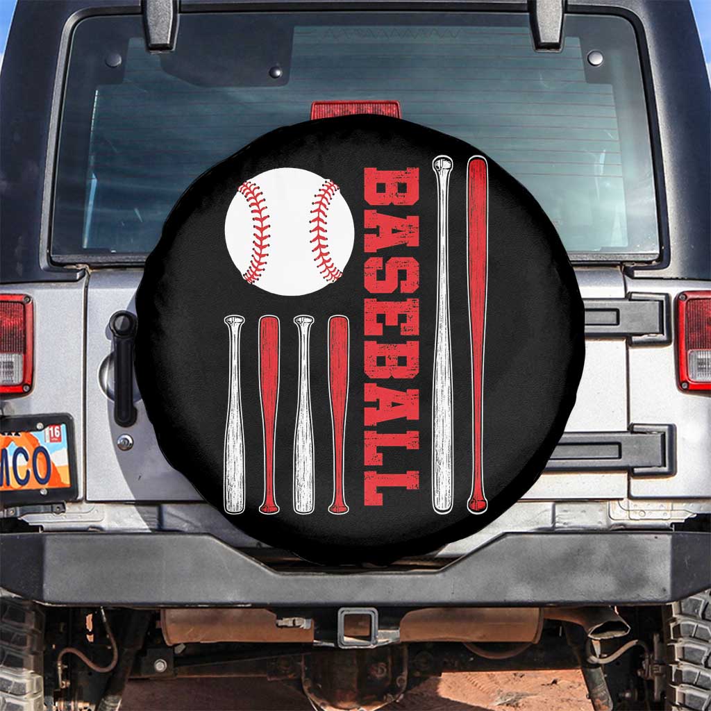 Patriotic Baseball American Flag Spare Tire Cover Sports Lover Gift - Wonder Print Shop