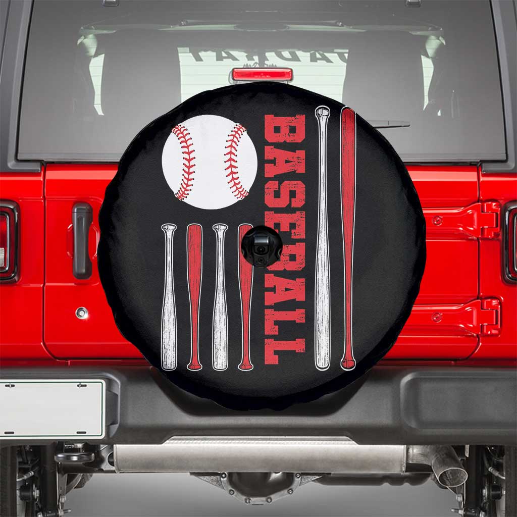 Patriotic Baseball American Flag Spare Tire Cover Sports Lover Gift - Wonder Print Shop