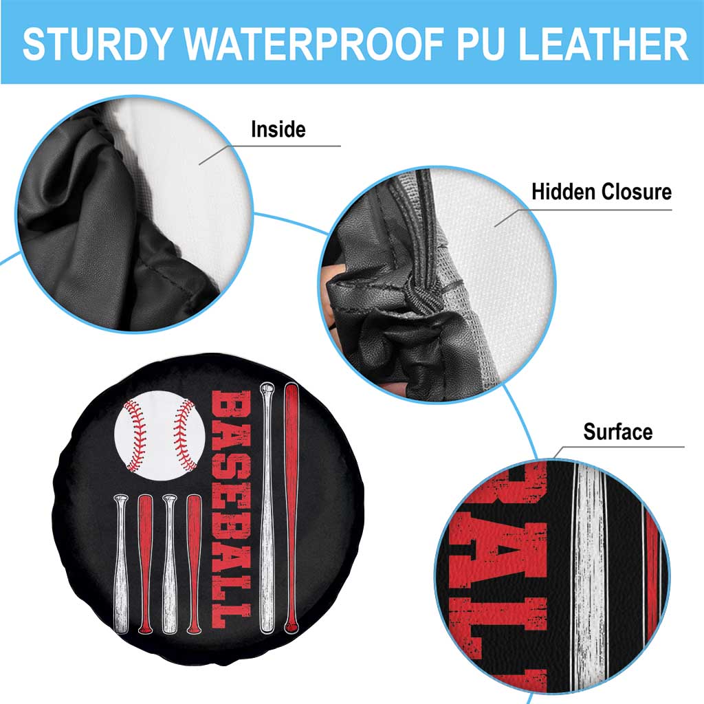 Patriotic Baseball American Flag Spare Tire Cover Sports Lover Gift - Wonder Print Shop