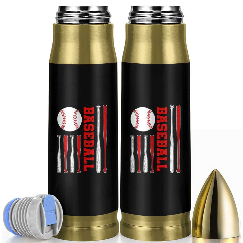 Patriotic Baseball American Flag Bullet Tumbler Sports Lover Gift