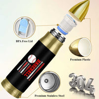 Patriotic Baseball American Flag Bullet Tumbler Sports Lover Gift