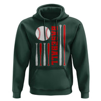 Patriotic Baseball American Flag Hoodie Sports Lover Gift - Wonder Print Shop
