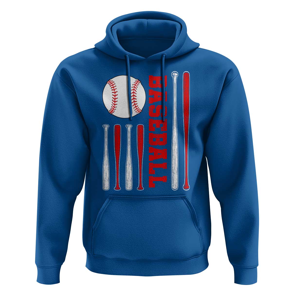 Patriotic Baseball American Flag Hoodie Sports Lover Gift - Wonder Print Shop