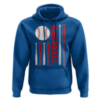 Patriotic Baseball American Flag Hoodie Sports Lover Gift - Wonder Print Shop