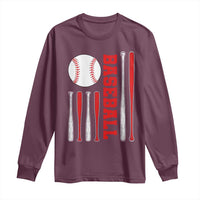 Patriotic Baseball American Flag Long Sleeve Shirt Sports Lover Gift - Wonder Print Shop