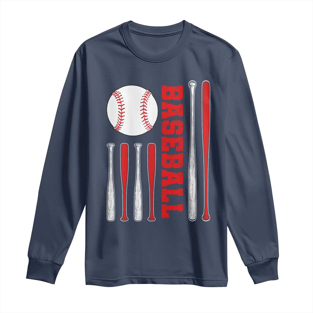 Patriotic Baseball American Flag Long Sleeve Shirt Sports Lover Gift - Wonder Print Shop