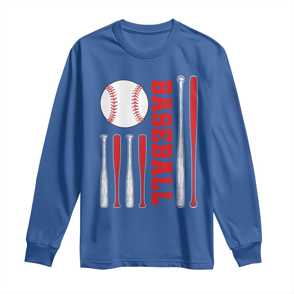 Patriotic Baseball American Flag Long Sleeve Shirt Sports Lover Gift - Wonder Print Shop