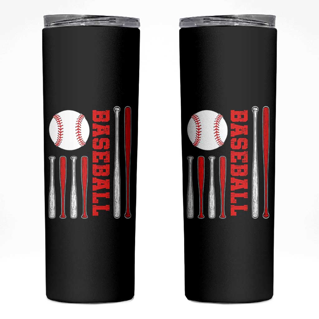 Patriotic Baseball American Flag Skinny Tumbler Sports Lover Gift