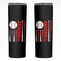 Patriotic Baseball American Flag Skinny Tumbler Sports Lover Gift