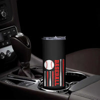 Patriotic Baseball American Flag Skinny Tumbler Sports Lover Gift