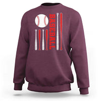Patriotic Baseball American Flag Sweatshirt Sports Lover Gift - Wonder Print Shop